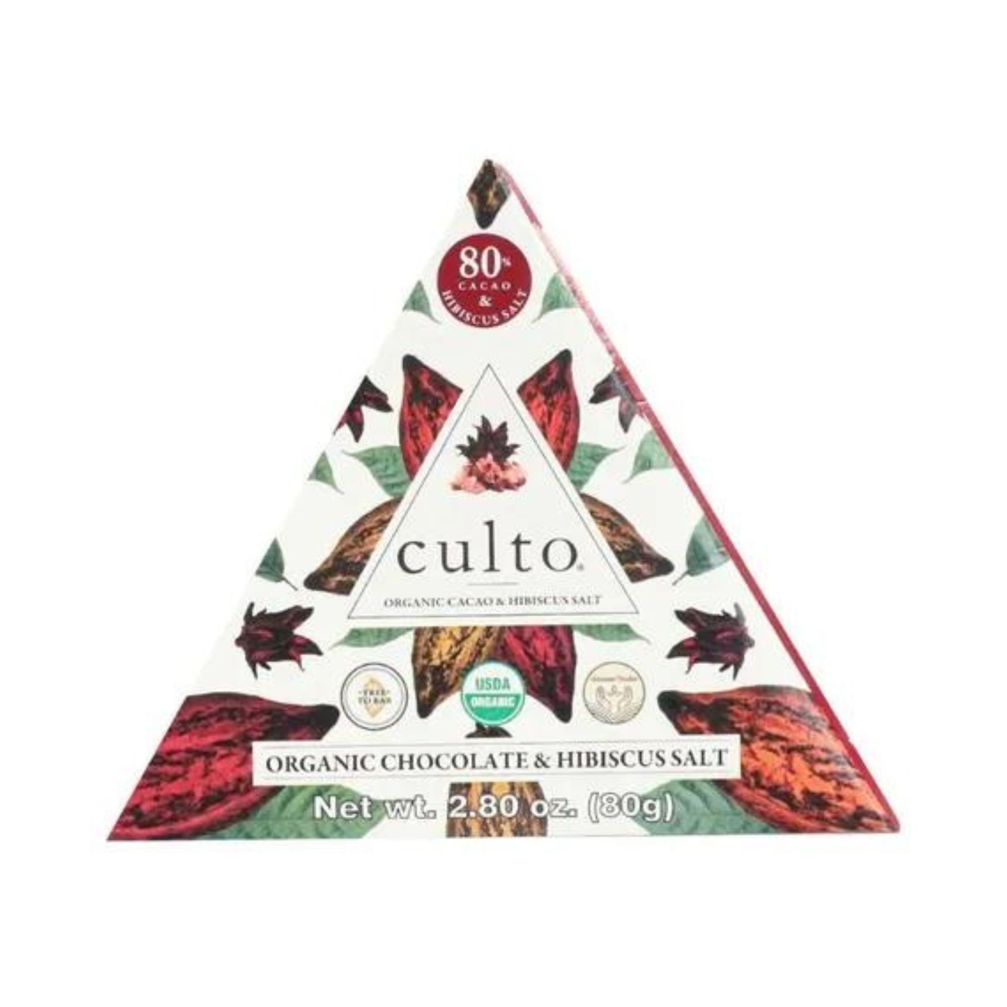 Chocolate Amargo 80% Cacao Con Sal De Jamaica 80g Culto 