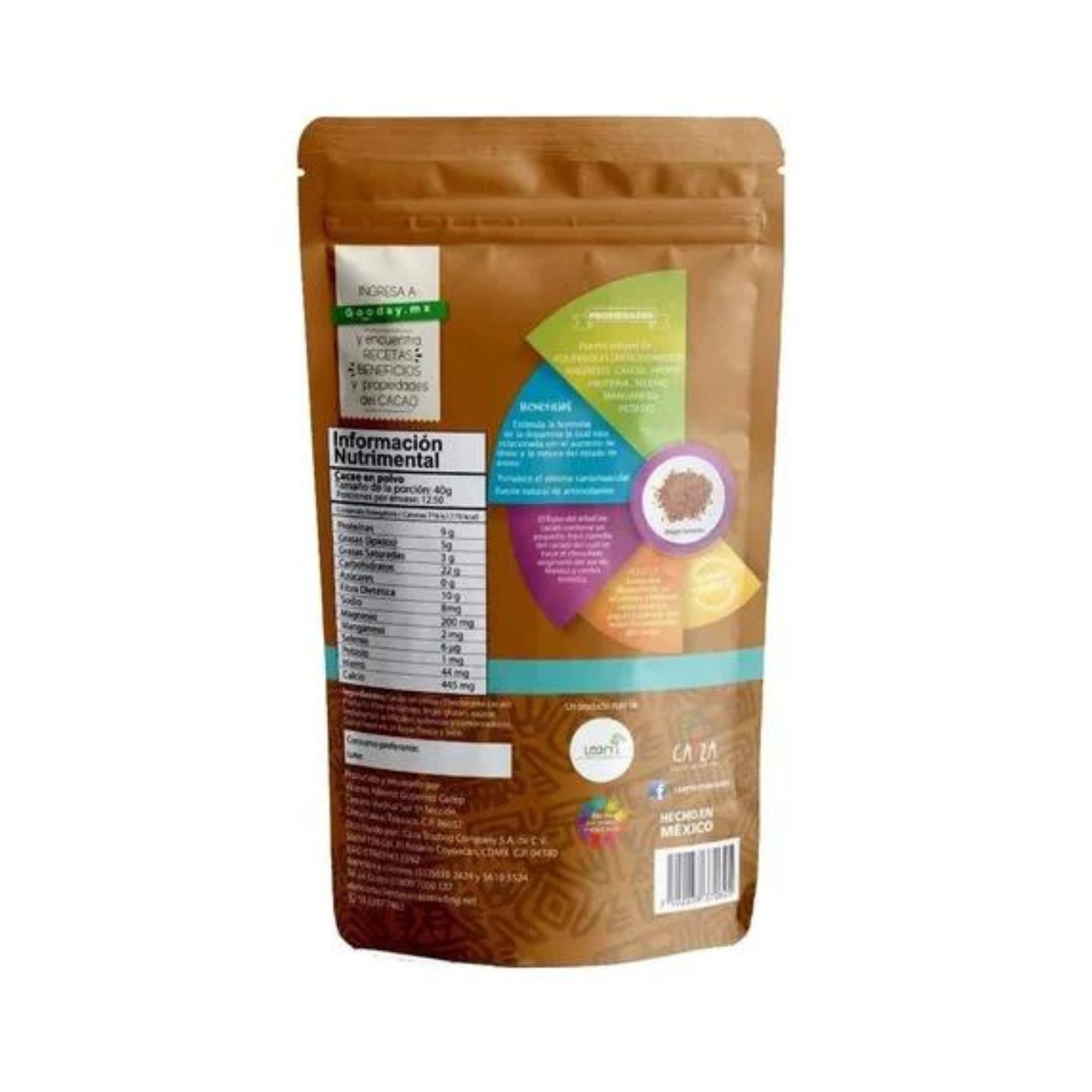 Cacao En Polvo Orgánico 500g Raw Xoco Maya