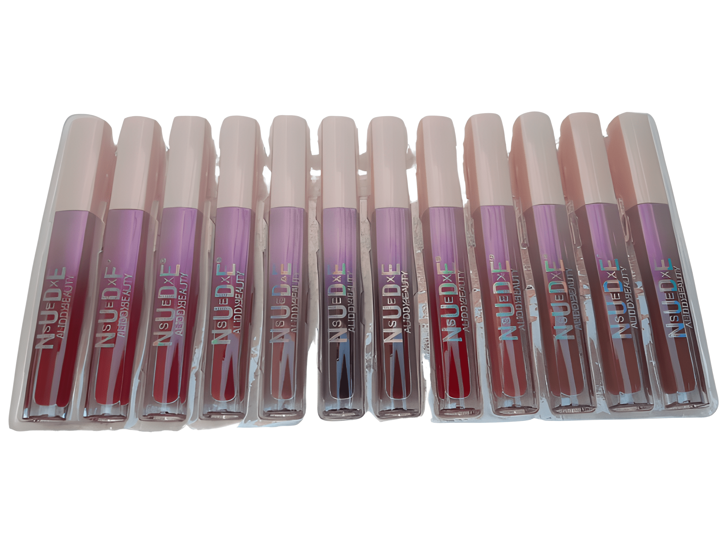 Set de 12 Labiales Mate Larga Duracion Nude