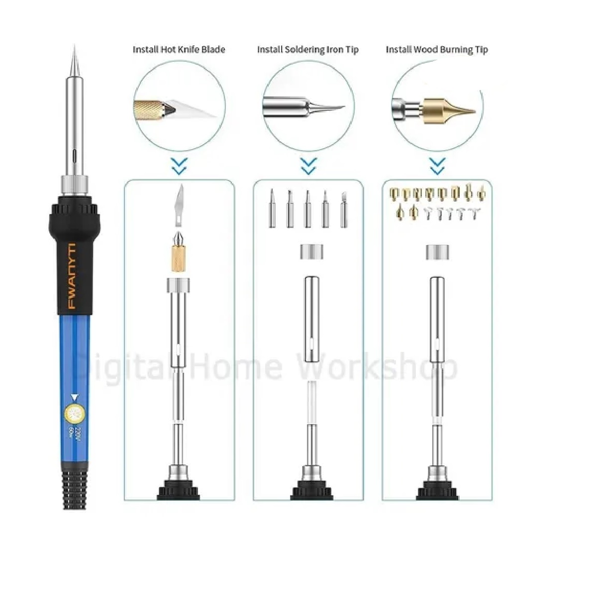Kit Pirograbador De Madera  Regulable 60w