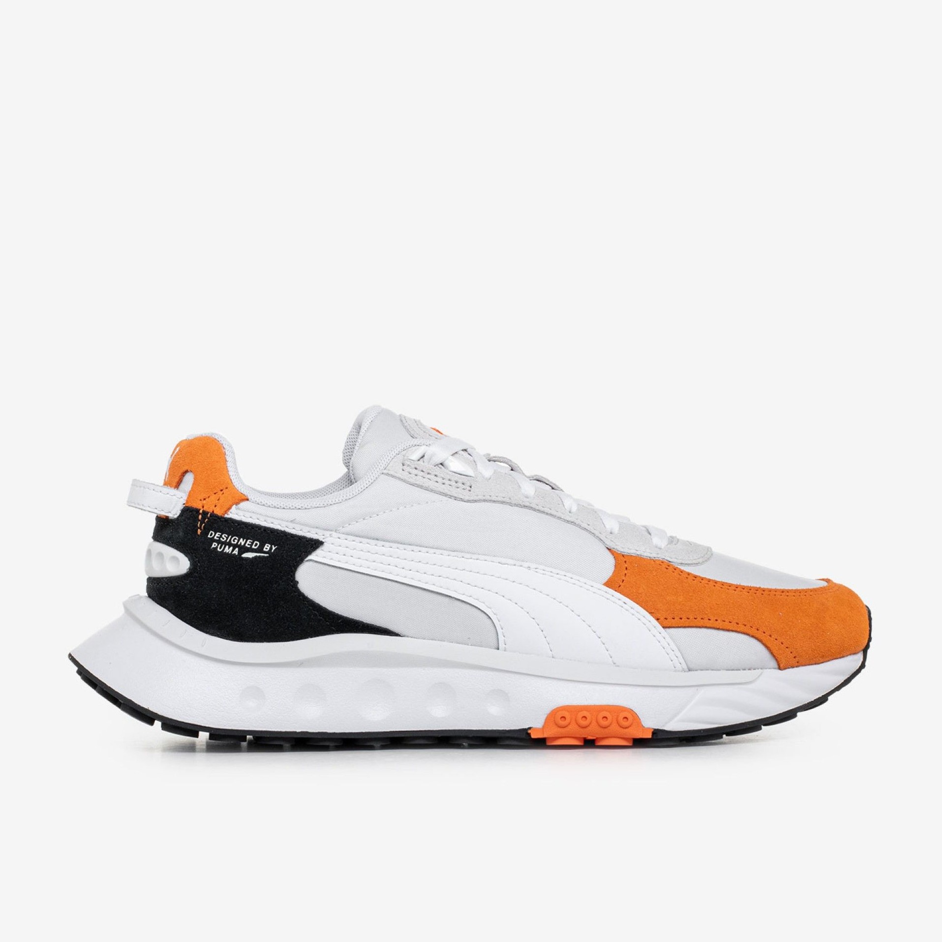 Tenis Puma Wildrider Rollin Blanco Naranja de Caballero Original