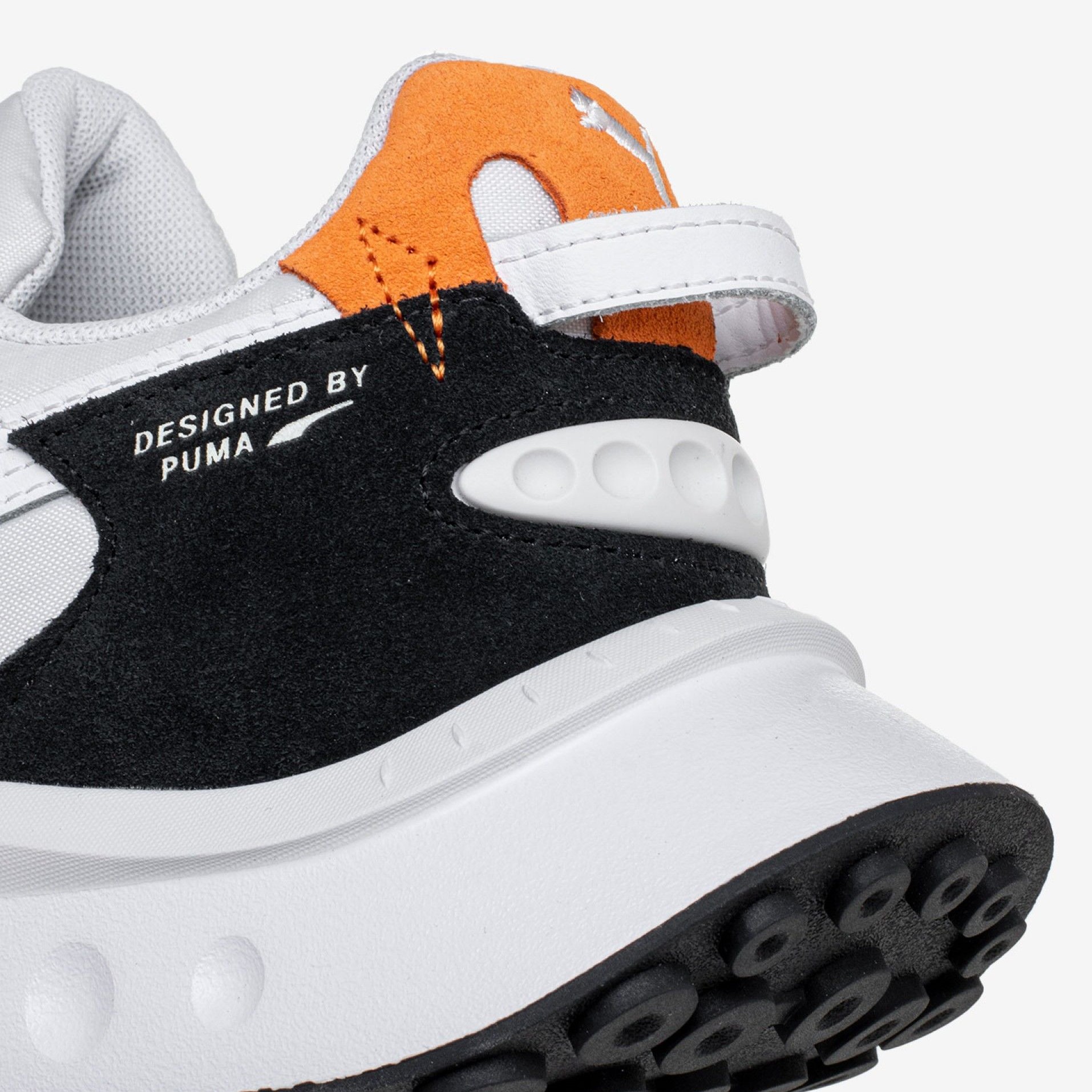 Tenis Puma Wildrider Rollin Blanco Naranja de Caballero Original