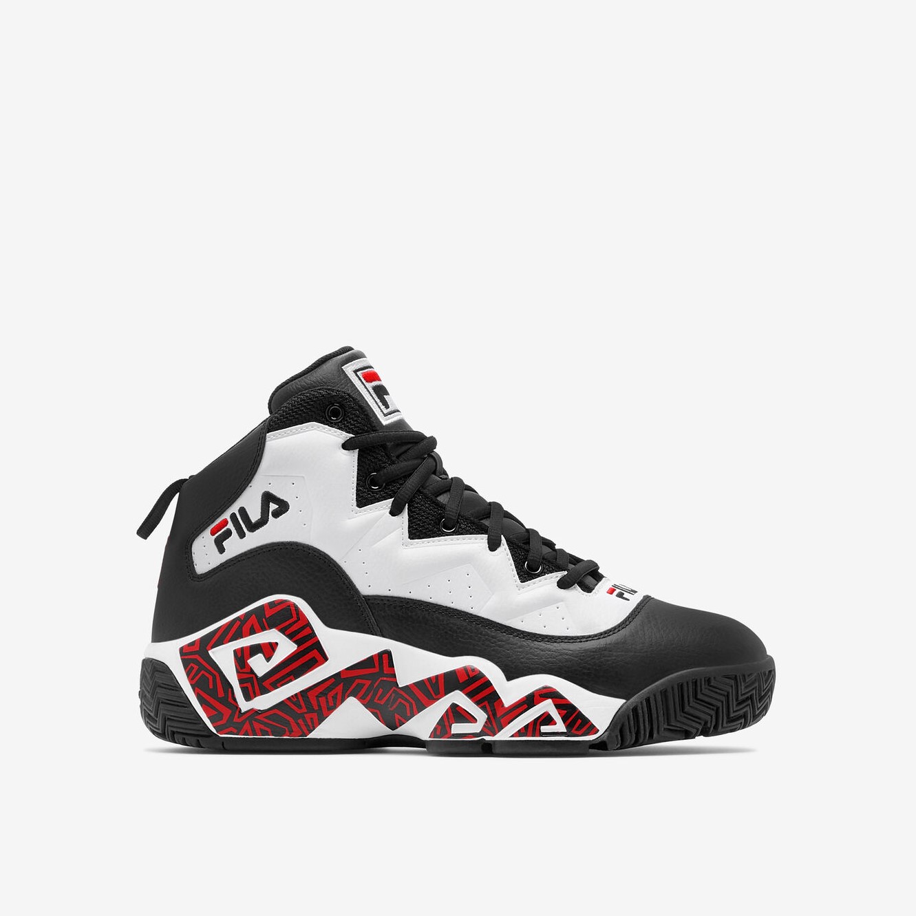 Tenis Fila MB Blanco Negro Rojo de Niños