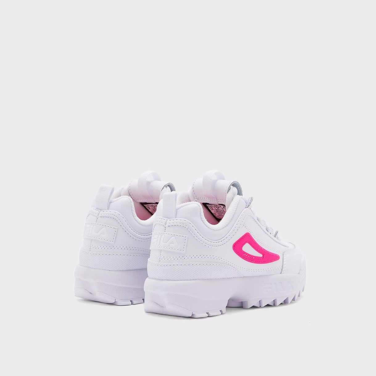 Tenis Fila Disruptor II Blanco Rosa de Niñas
