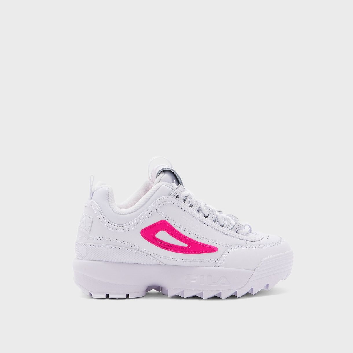 Tenis Fila Disruptor II Blanco Rosa de Niñas