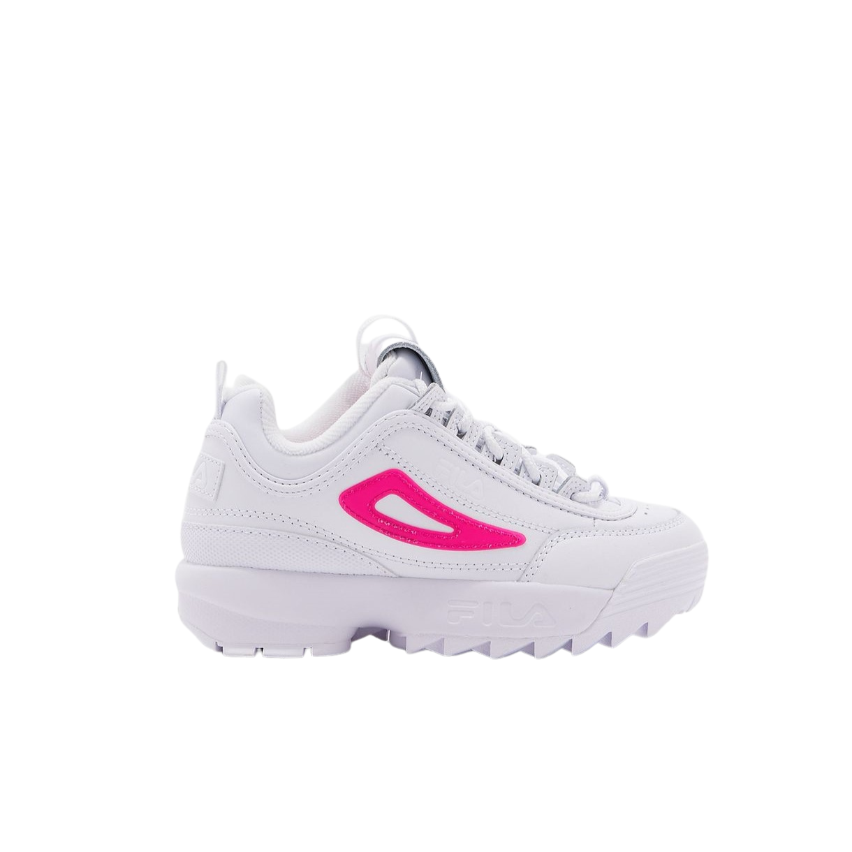 Tenis Fila Disruptor II Blanco Rosa de Niñas