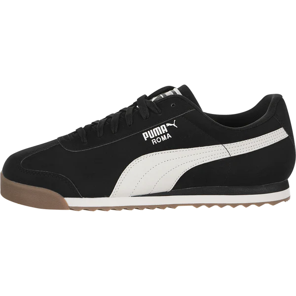Tenis Puma Roma Smooth Negro Blanco De Caballero