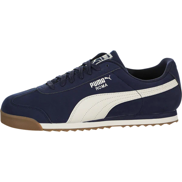 Tenis Puma Roma Smooth Azul Marino Blanco De Caballero