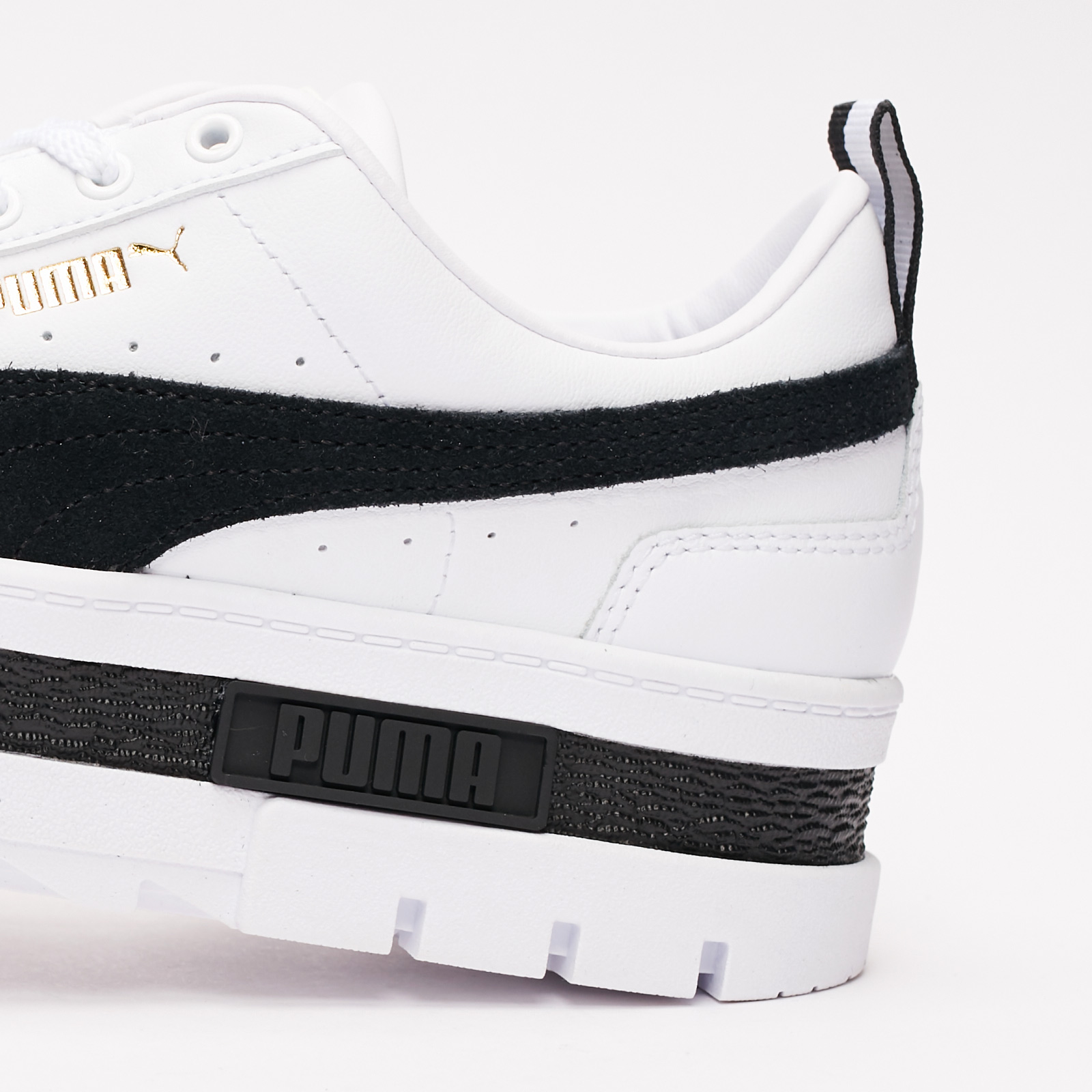 Tenis Puma Mayze Plataforma Blanco Negro De Dama