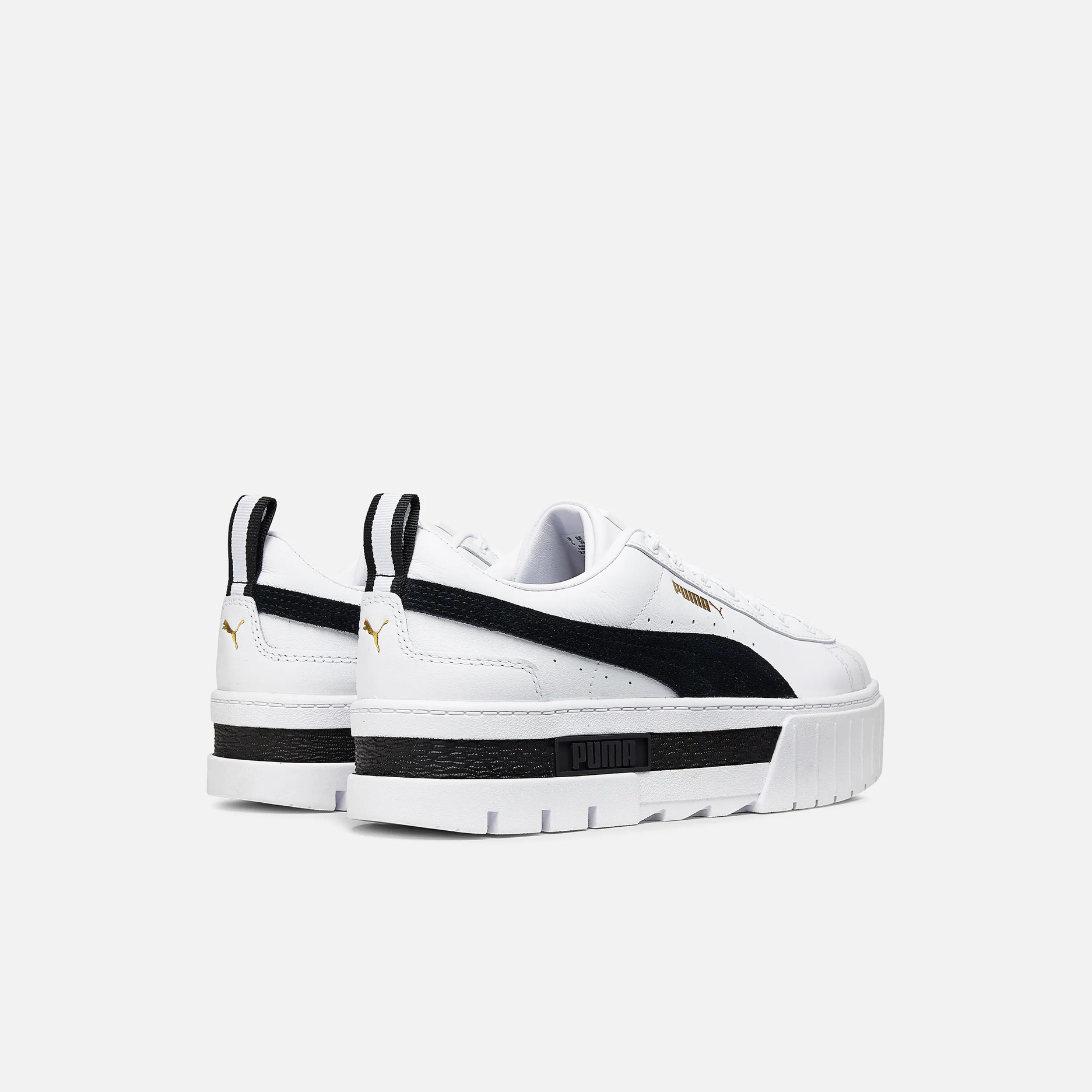 Tenis Puma Mayze Plataforma Blanco Negro De Dama
