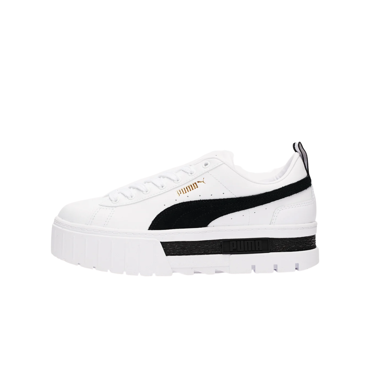 Tenis Puma Mayze Plataforma Blanco Negro De Dama