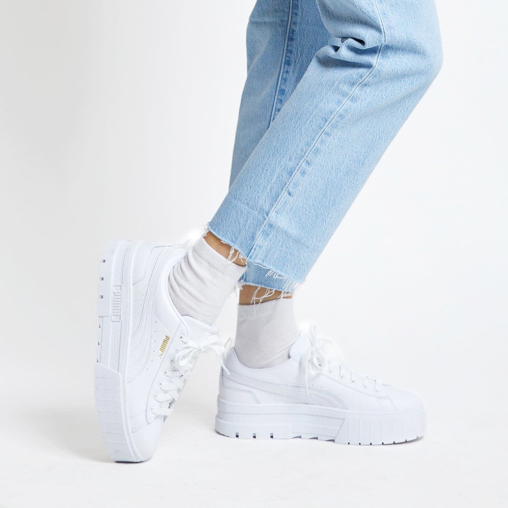 Tenis Puma Mayze Plataforma Blanco De Dama