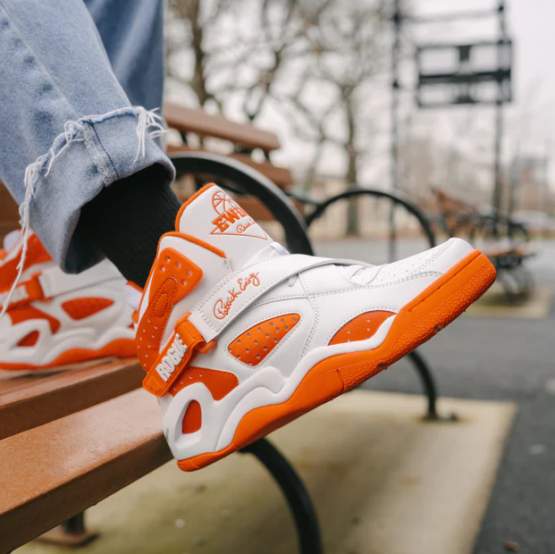 Tenis Patrick Ewing Rogue Blanco Naranja Caballero Original