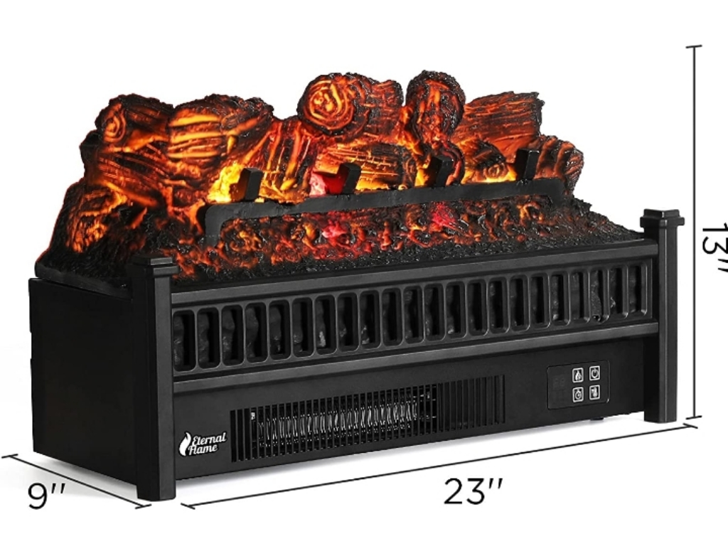 Chimenea electrica diseño troncos moderna 