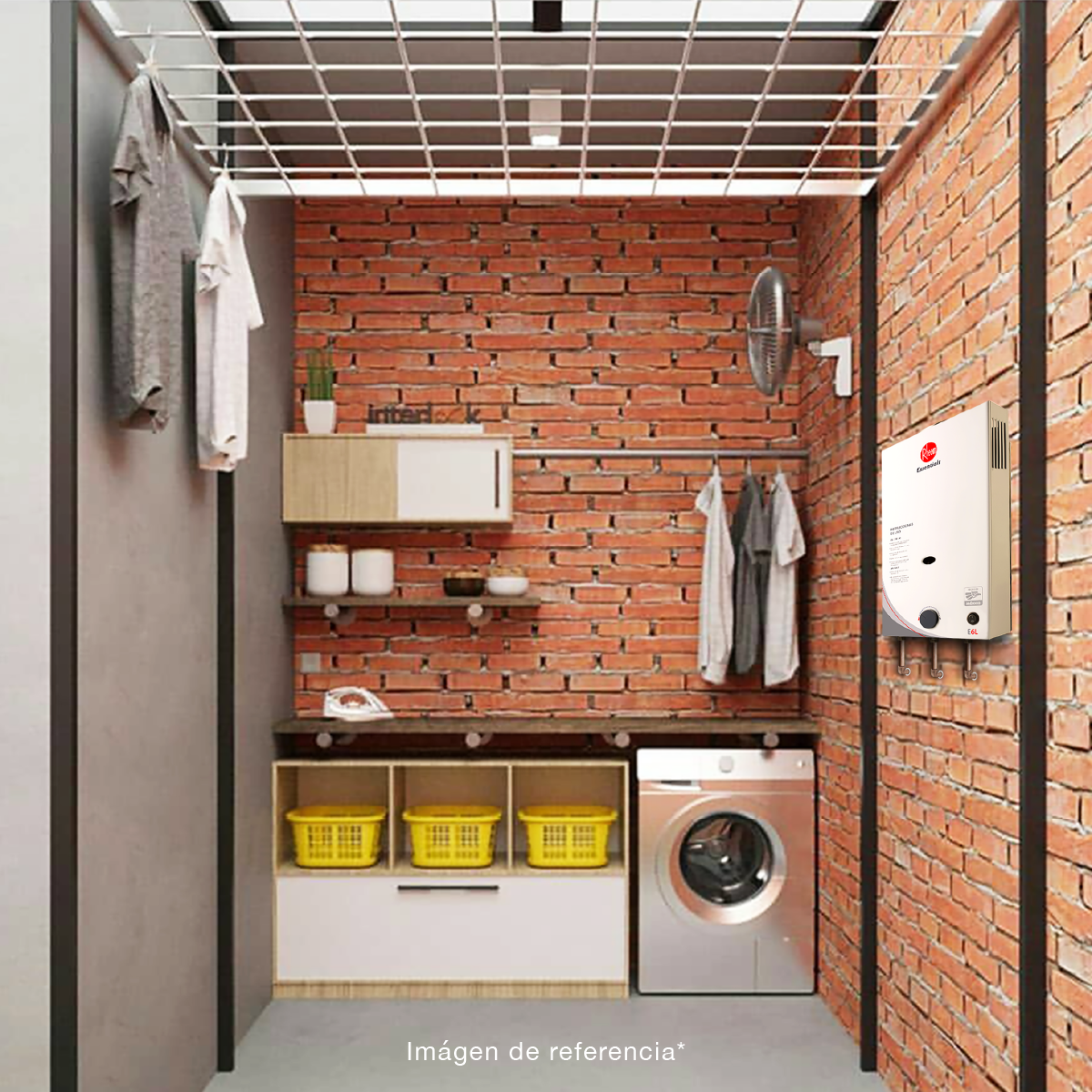 Calentador de Agua Essentials Instantaneo 6 Litros por Min Gas LP 1 Servicio Incluye,  Conexion Basica y 1 ano de garantia adicional sin costo del 1 al 28 Febrero 2023