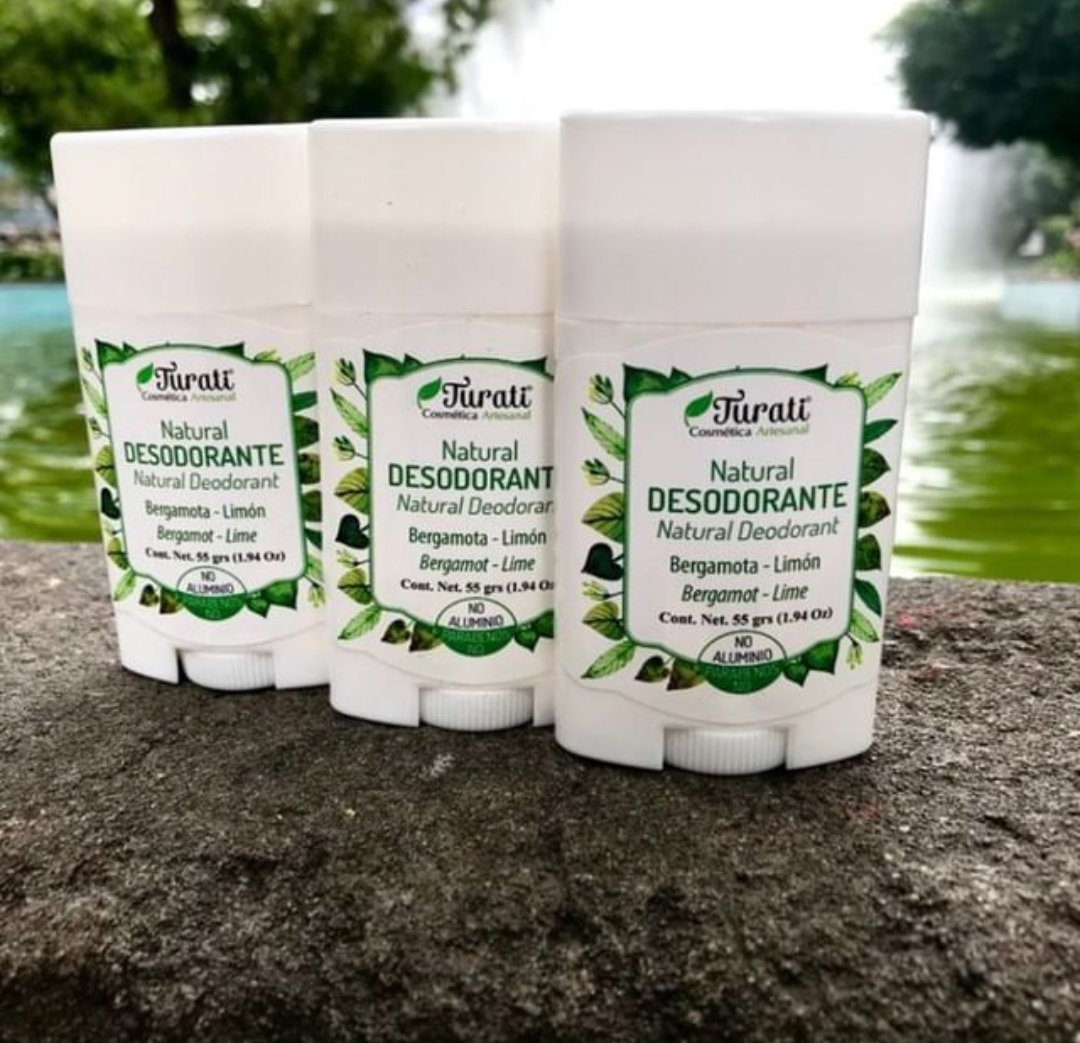 Desodorante natural Turati aroma Bergamota-Limón 3 piezas