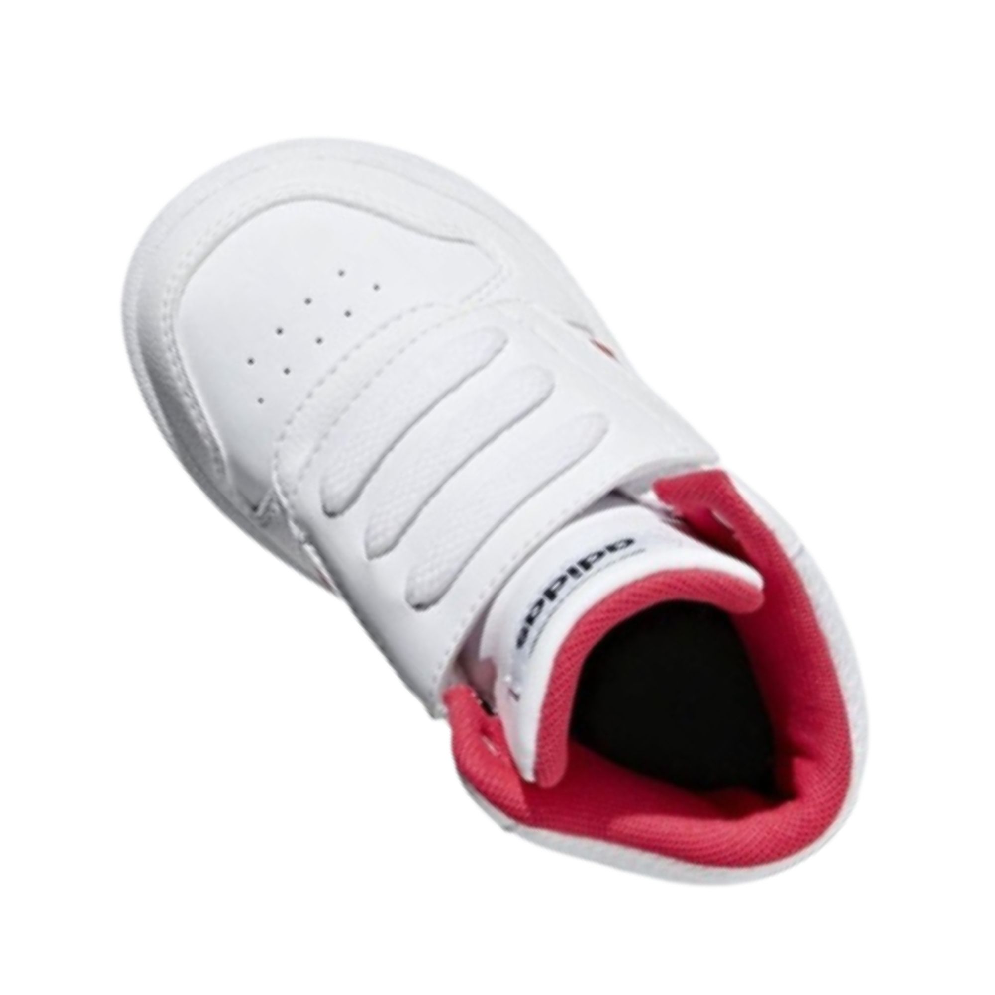 Tenis Adidas Hoops Mid 2.0 Blanco con Rojo Bebés Originales F35835