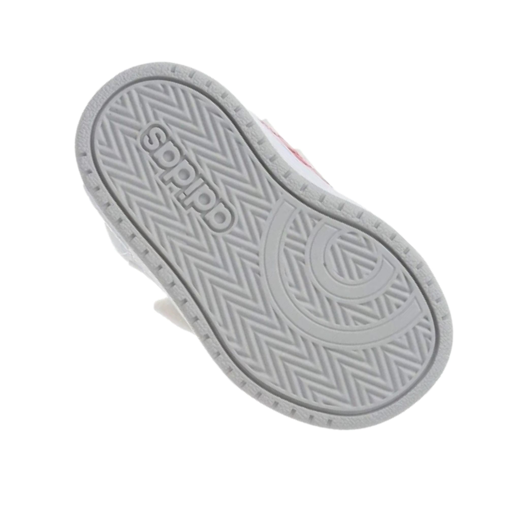 Tenis Adidas Hoops Mid 2.0 Blanco con Rojo Bebés Originales F35835