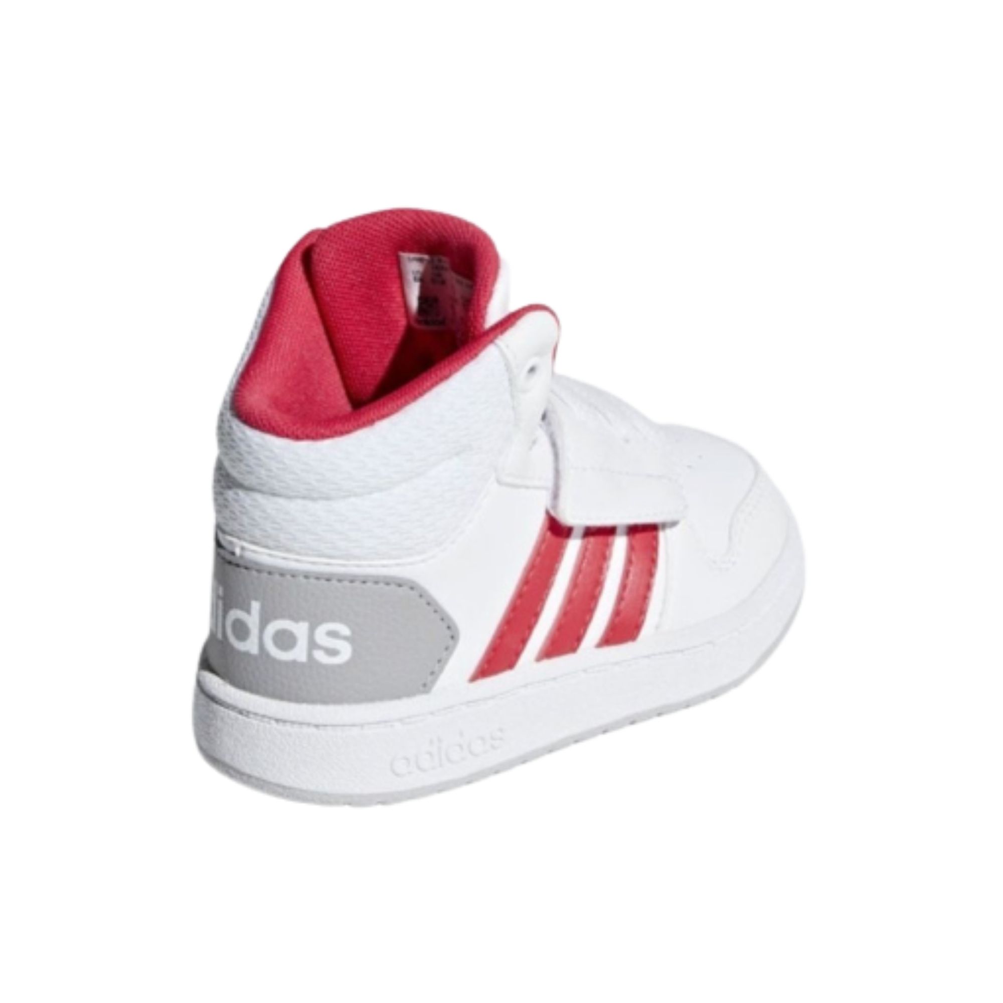 Tenis Adidas Hoops Mid 2.0 Blanco con Rojo Bebés Originales F35835