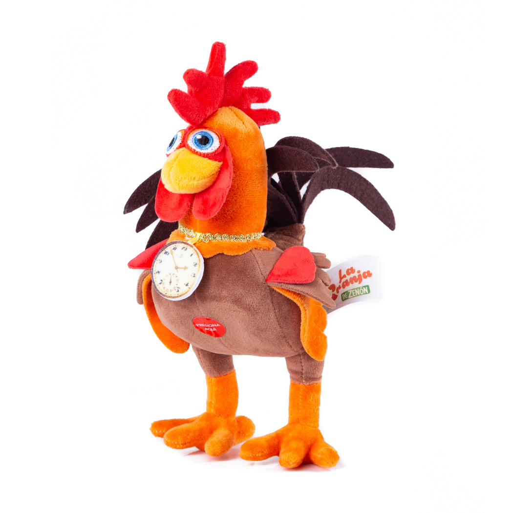 Peluche Musical Gallo Pinto de la Granja de Zenon El Reino Infantil