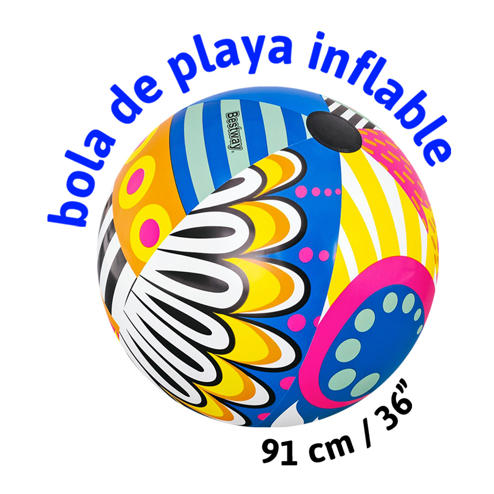 Pelota De Playa De Colores Jumbo Bestway 91 Cm