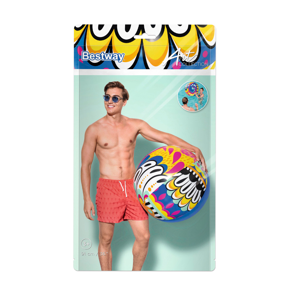 Pelota De Playa De Colores Jumbo Bestway 91 Cm