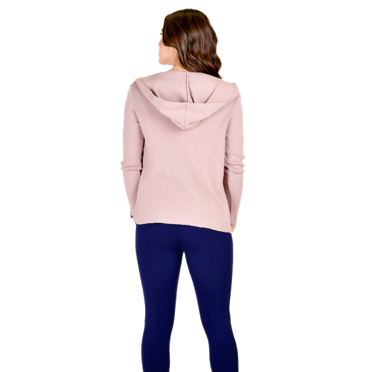Sueter Cardigan De Punto Con Gorro Para Mujer 128- Nude