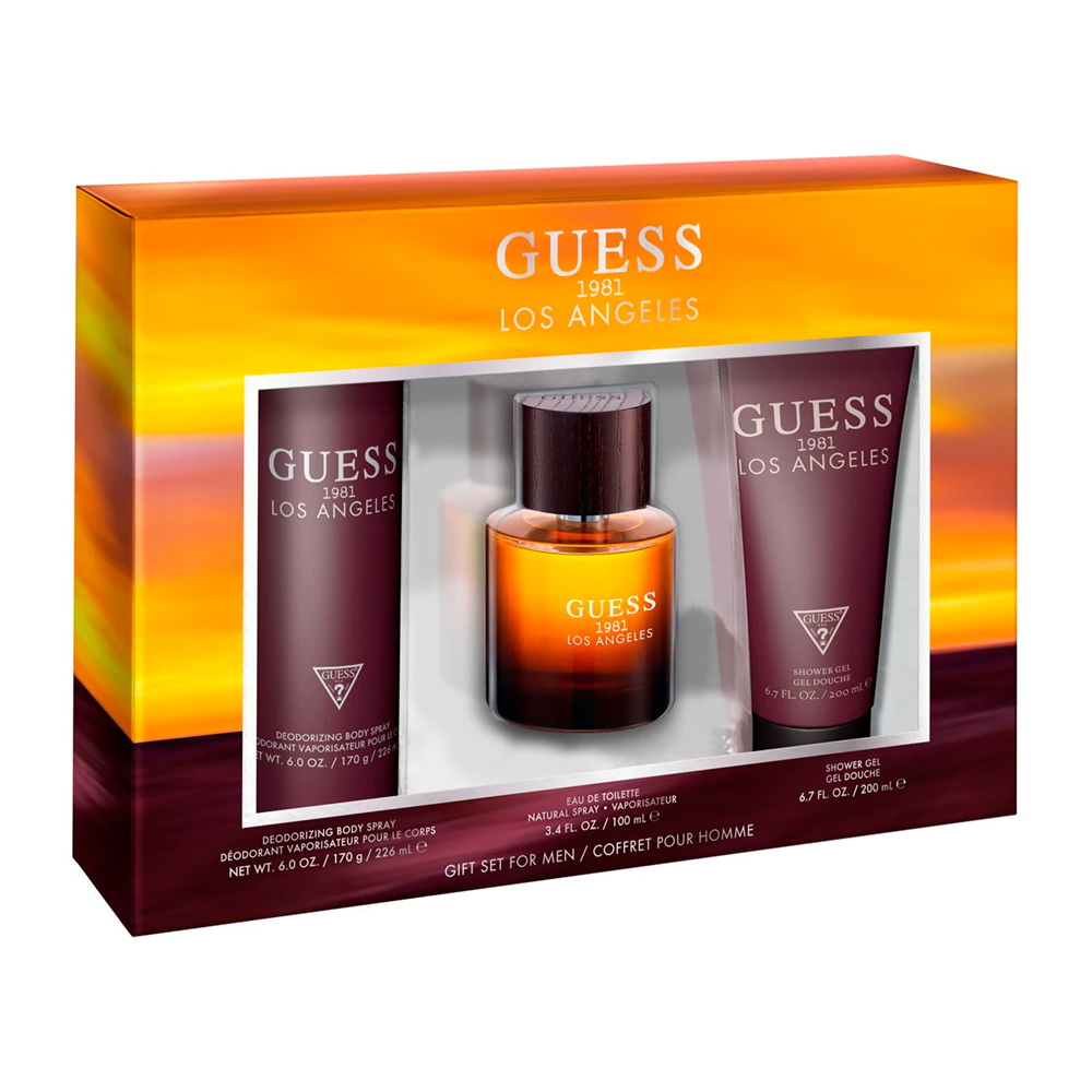 Estuche Guess 1981 Los Angeles 3 pzs Hombre