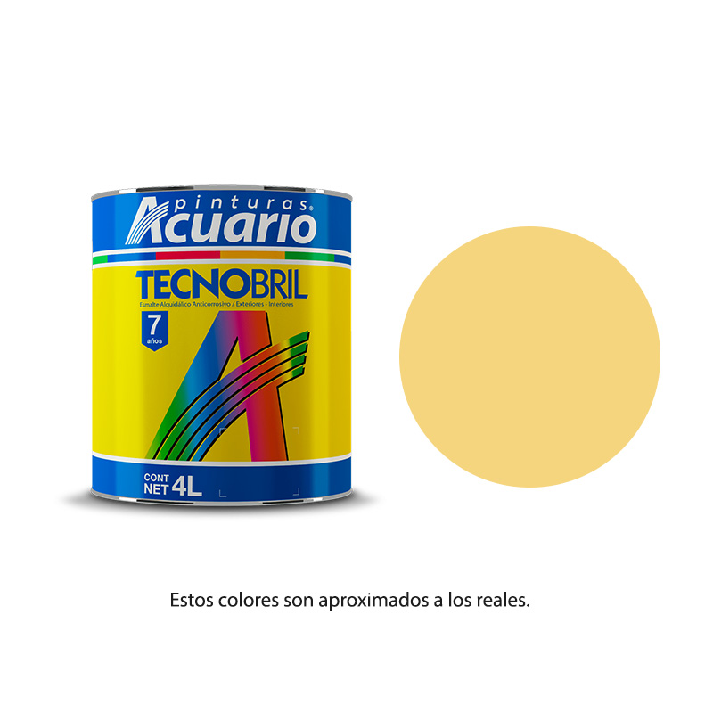 Pintura Esmalte Tecnobril Color Crema 4 Lt Acuario EV21840