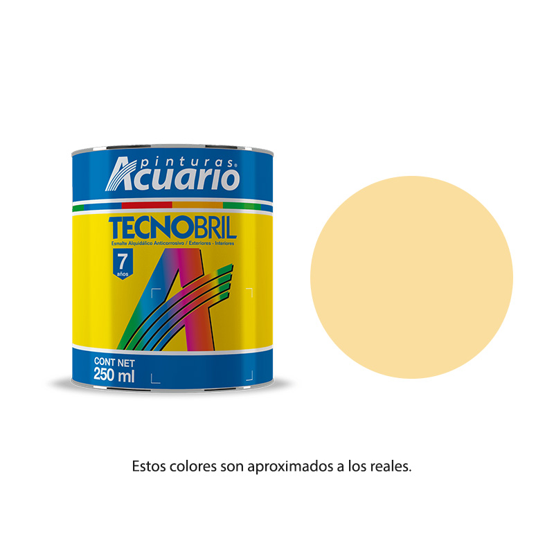 Pintura Esmalte Tecnobril Color Marfil 250 Ml Acuario EV21702
