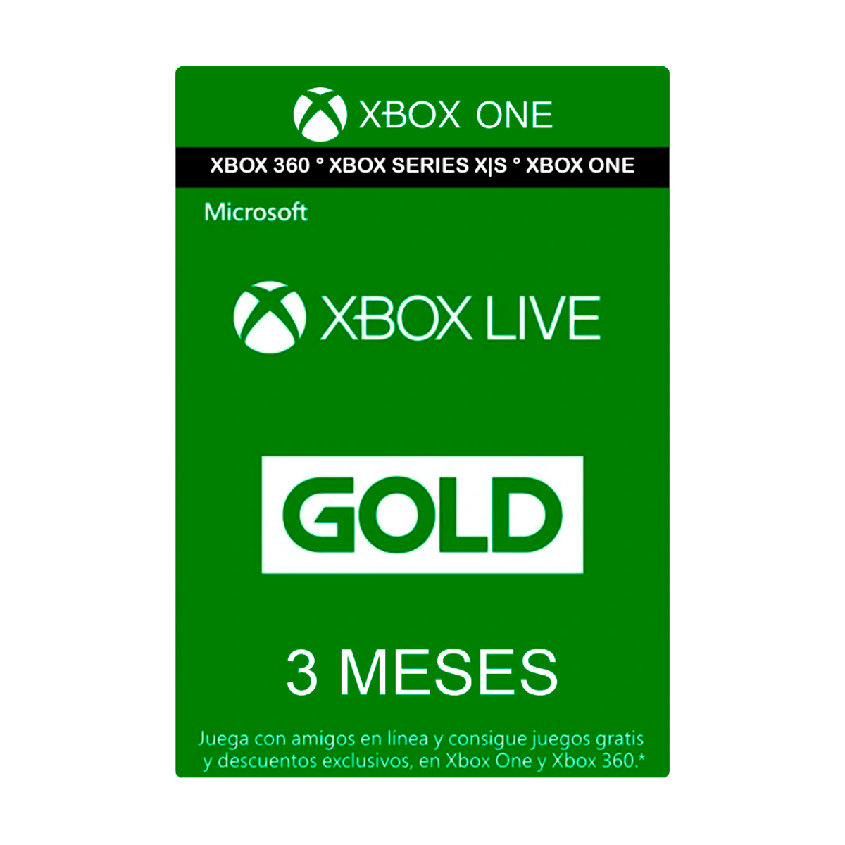 Xbox Live Gold 3 meses Codigo Digital