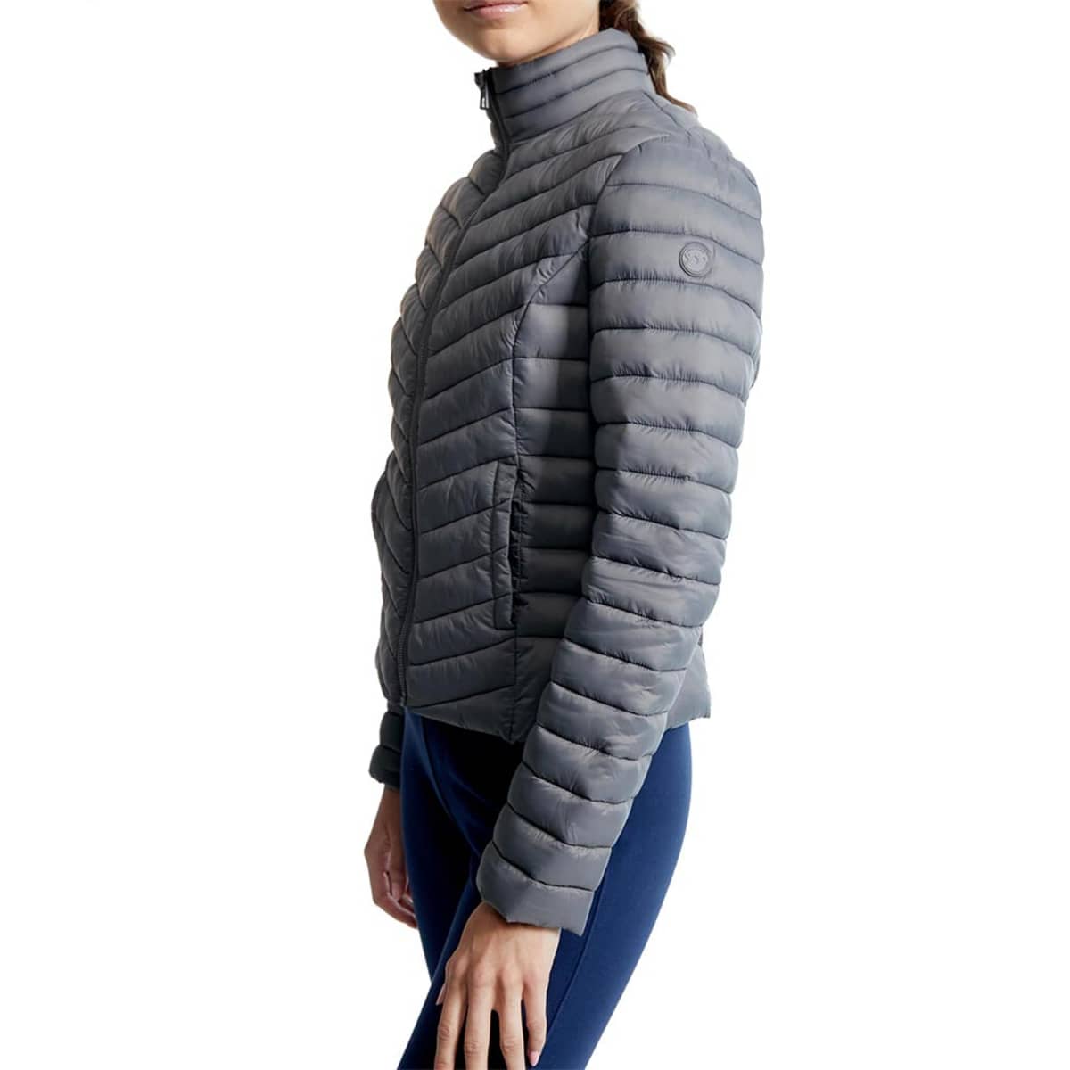 Chamarra Holly Land para mujer color gris humo, mod. 1033726