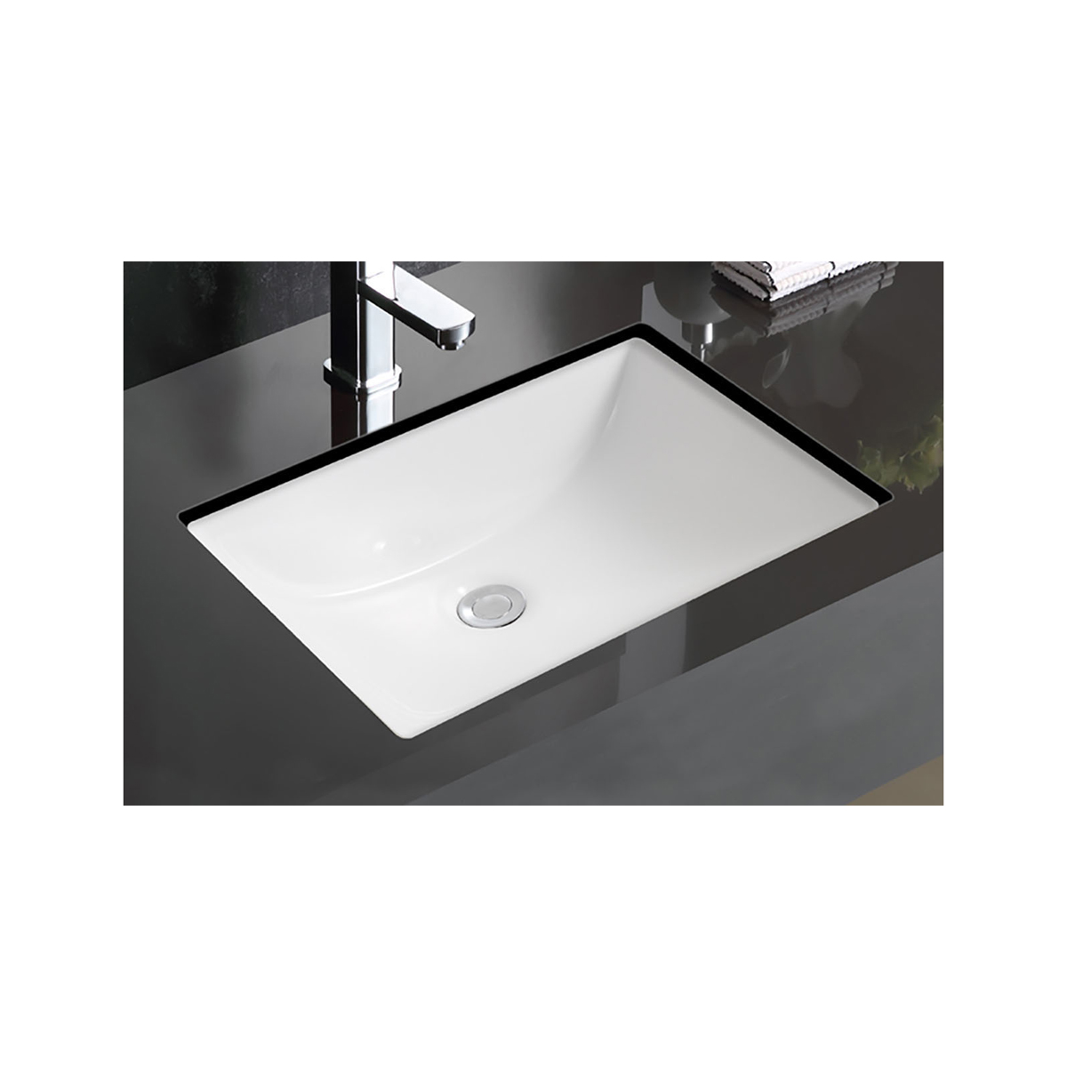 Esatto® Lavabo Ovalin De Submontar Cerámica Blanca Oc-065