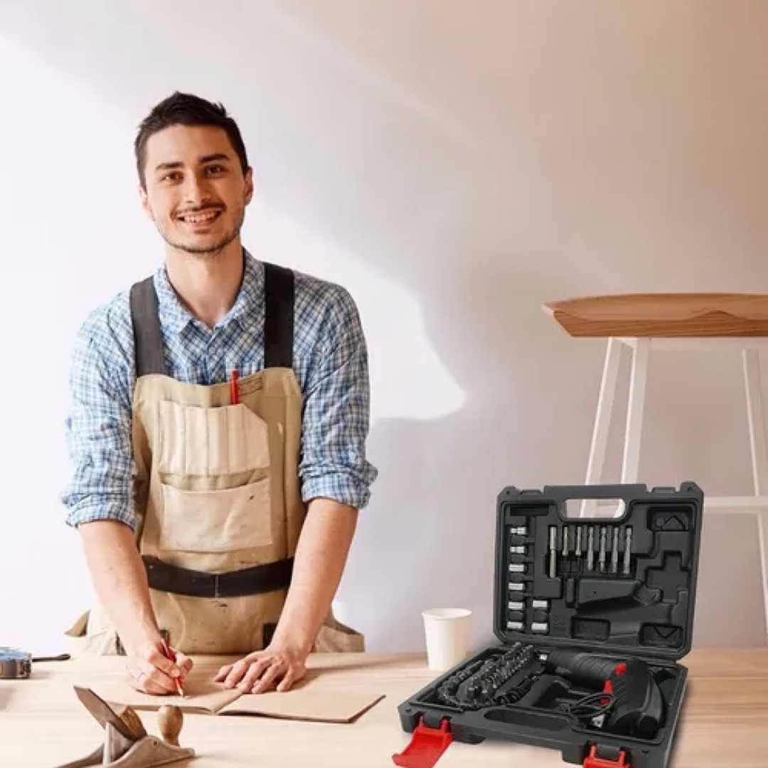 Destornillador Eléctrico Atornillador Inalámbrico 47pcs 3.6v