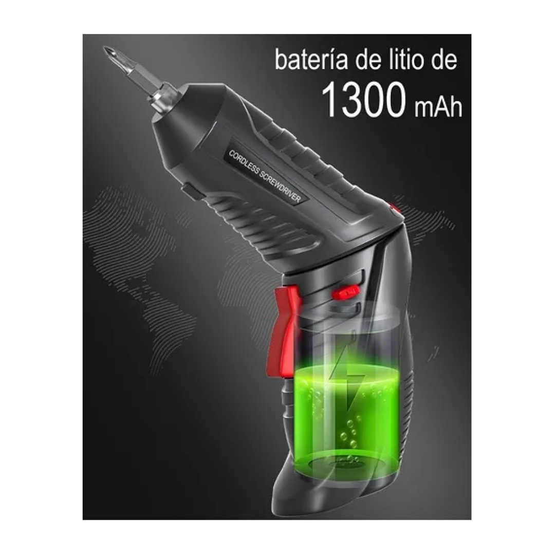 Destornillador Eléctrico Atornillador Inalámbrico 47pcs 3.6v