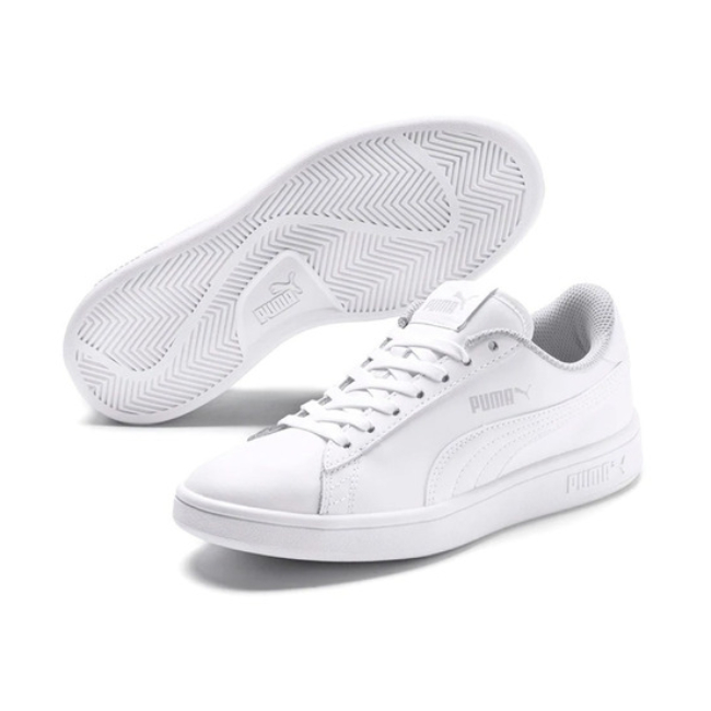 Tenis casuales Puma smash v2 L J blancos/unisex 365170 02