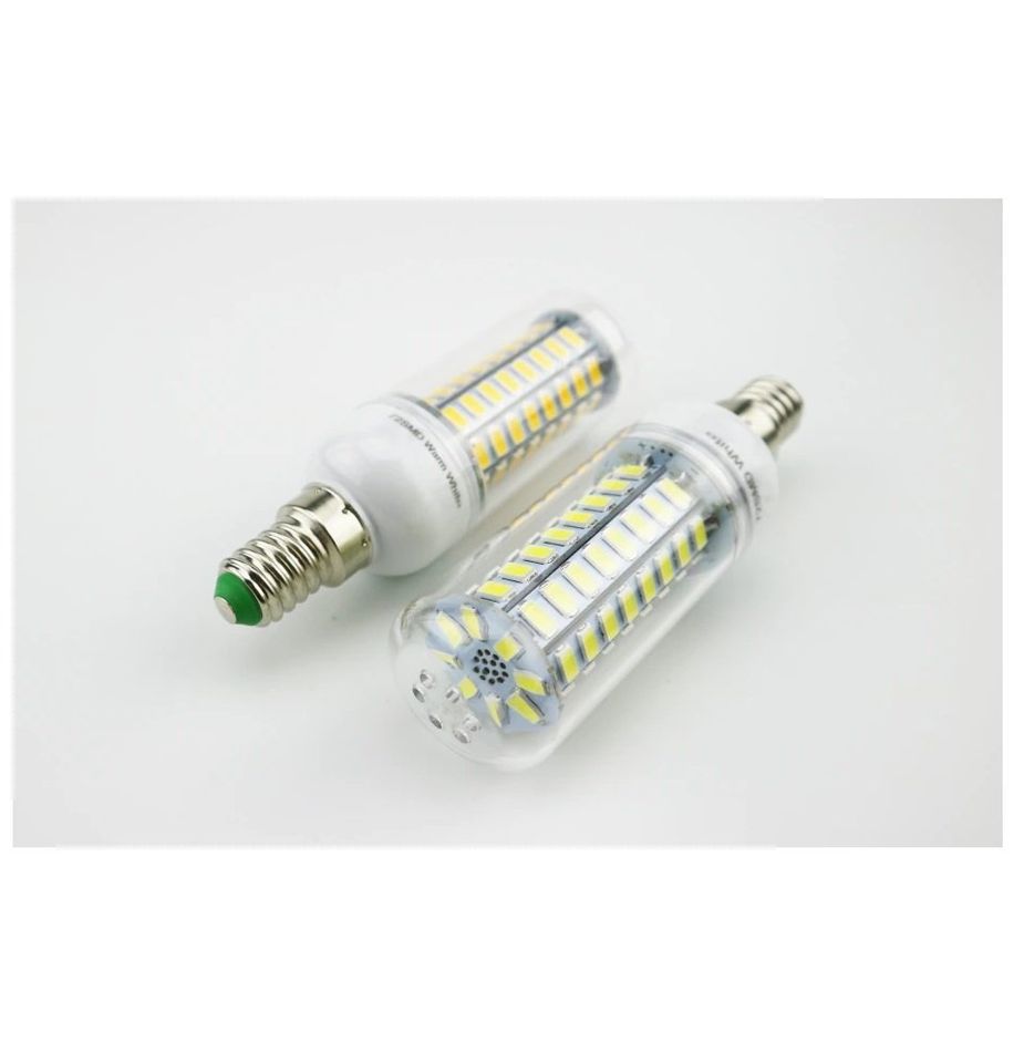 Bombilla LED foco lámpara de 24 LED E14 blanco lampara plástico luz tech