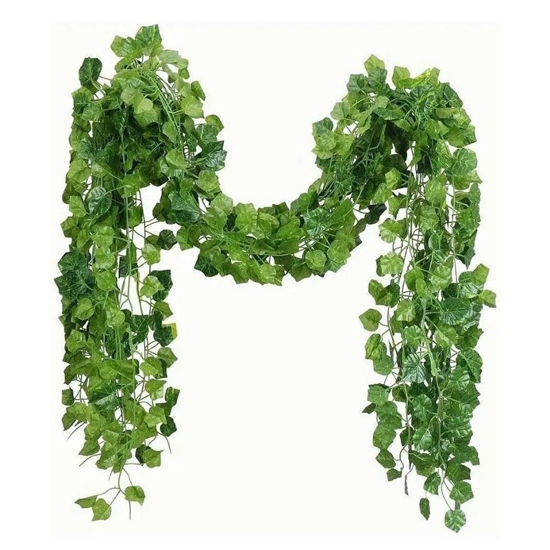 Garland Faux plantas colgantes hiedra verde Artificial de la