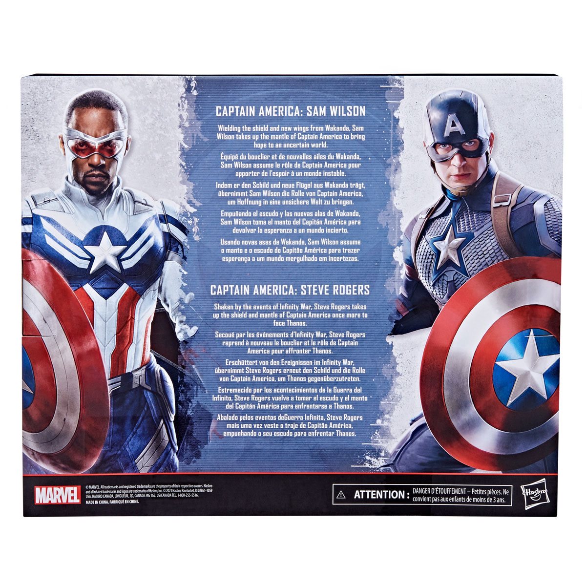 Avengers Marvel Legends 6-Inch Captain America Sam Wilson and Steve Rogers