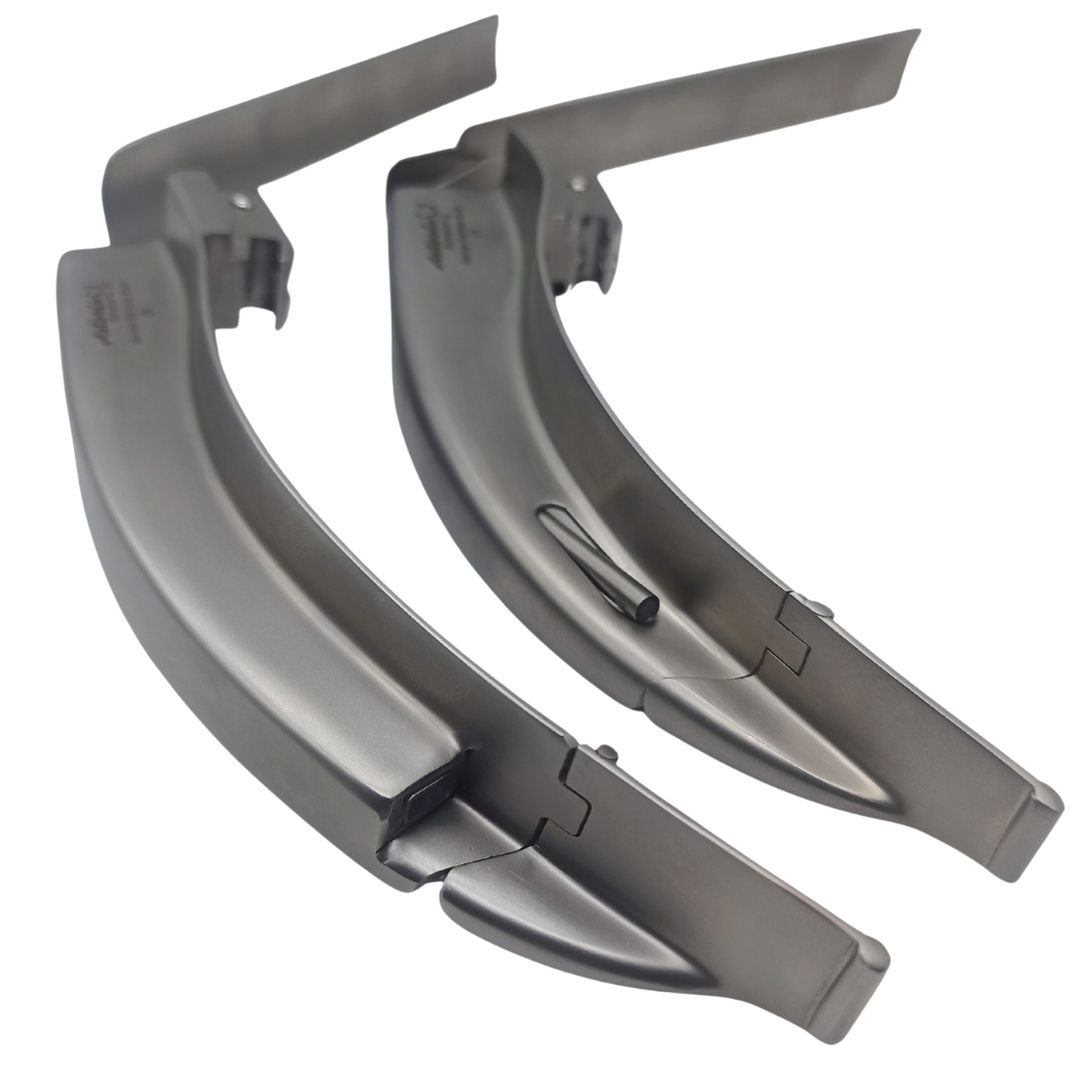 Hoja McCoy Laringoscopio Fibra Optica Integrada Megablade #4 Acero Inoxidable Punta Flexible