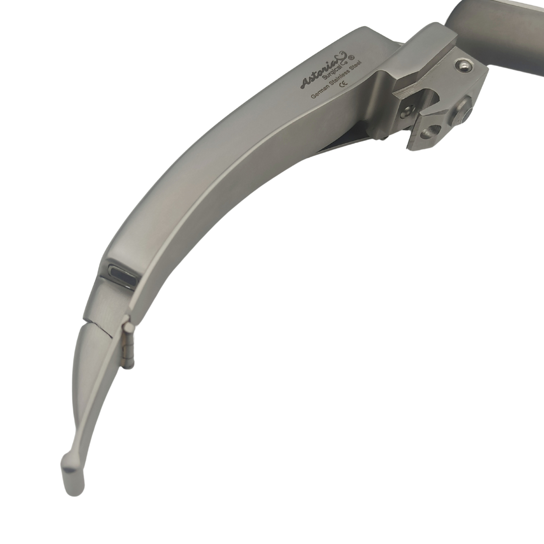 Hoja McCoy Laringoscopio Fibra Optica Integrada #3 Acero Inoxidable Punta Flexible