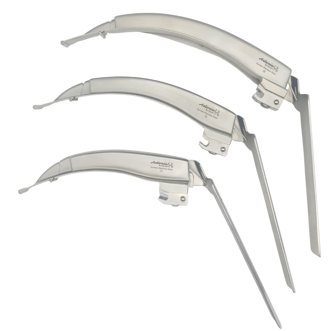 Hoja McCoy Laringoscopio Fibra Optica Integrada #3 Acero Inoxidable Punta Flexible