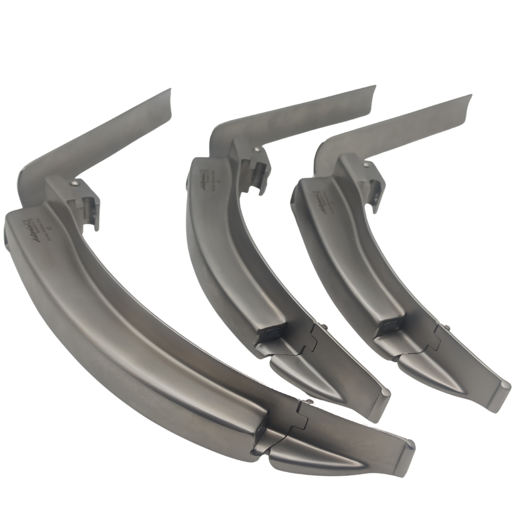 Hoja McCoy Laringoscopio Fibra Optica Integrada #3 Acero Inoxidable Punta Flexible
