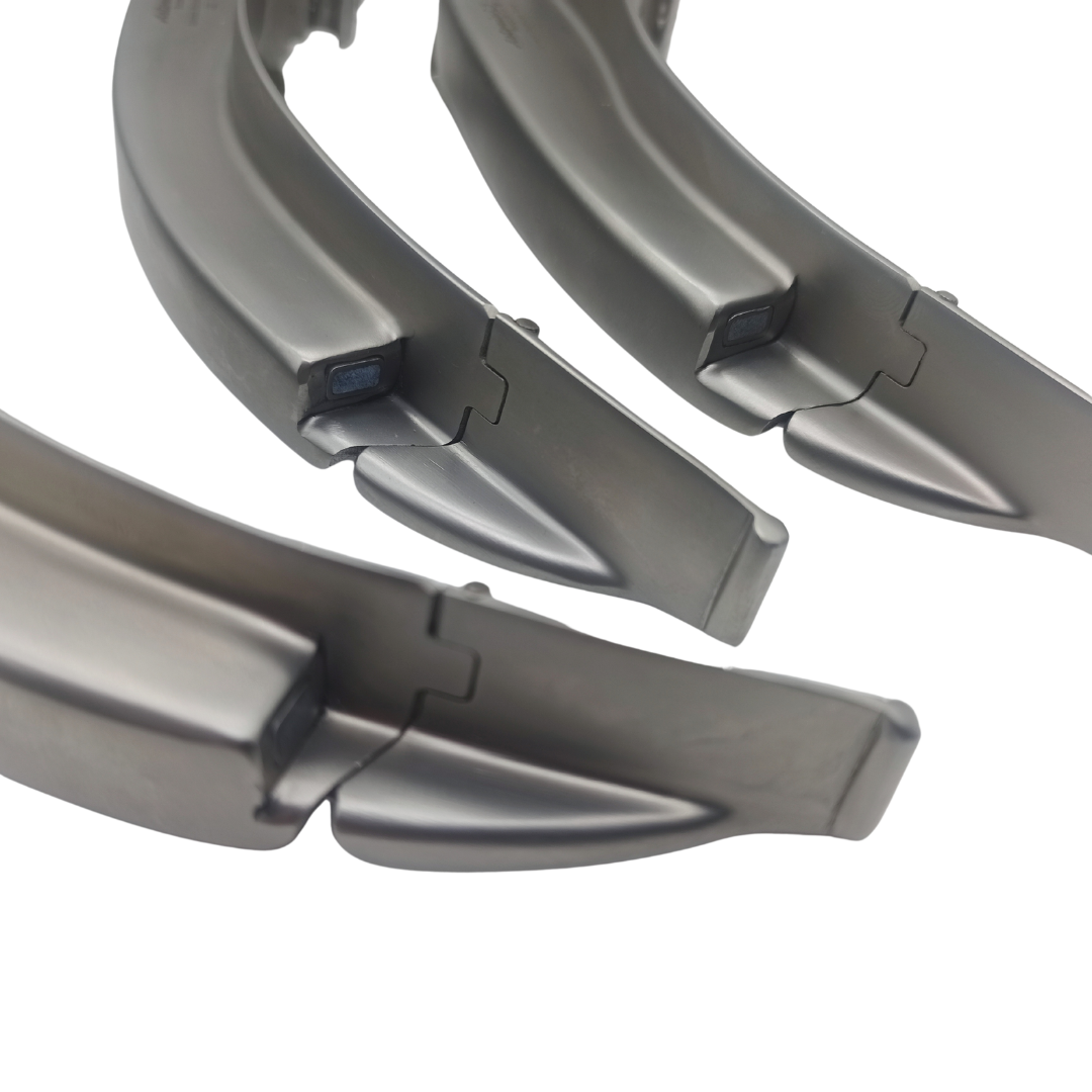 Hoja McCoy Laringoscopio Fibra Optica Integrada Megablade #5 Acero Inoxidable Punta Flexible