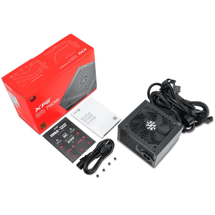 Fuente De Poder XPG PYLON 550W 80 Plus Bronze PYLON550B-BKCUS