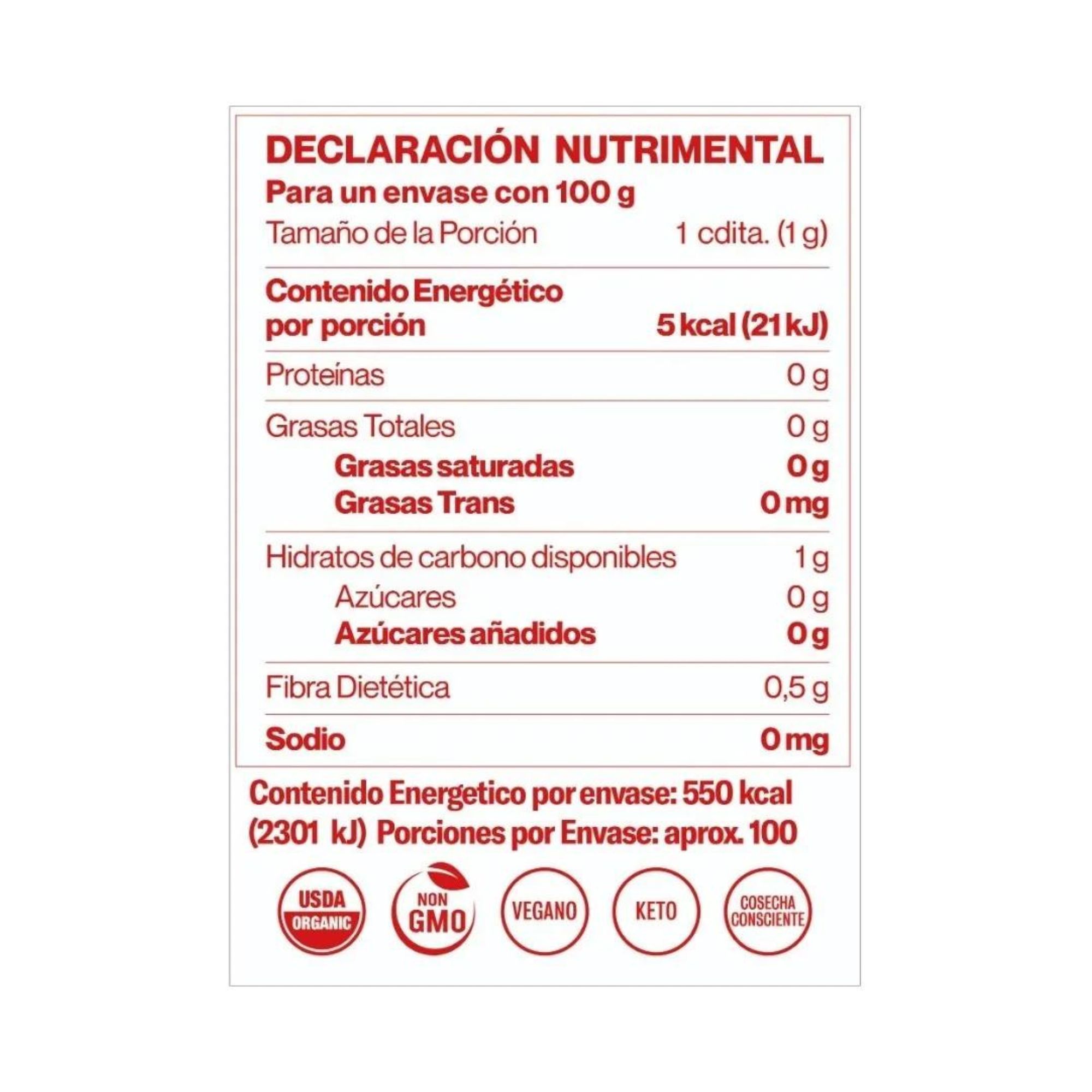 Schisandra Adaptógeno 100g Commons Polvo Berry Orgánico