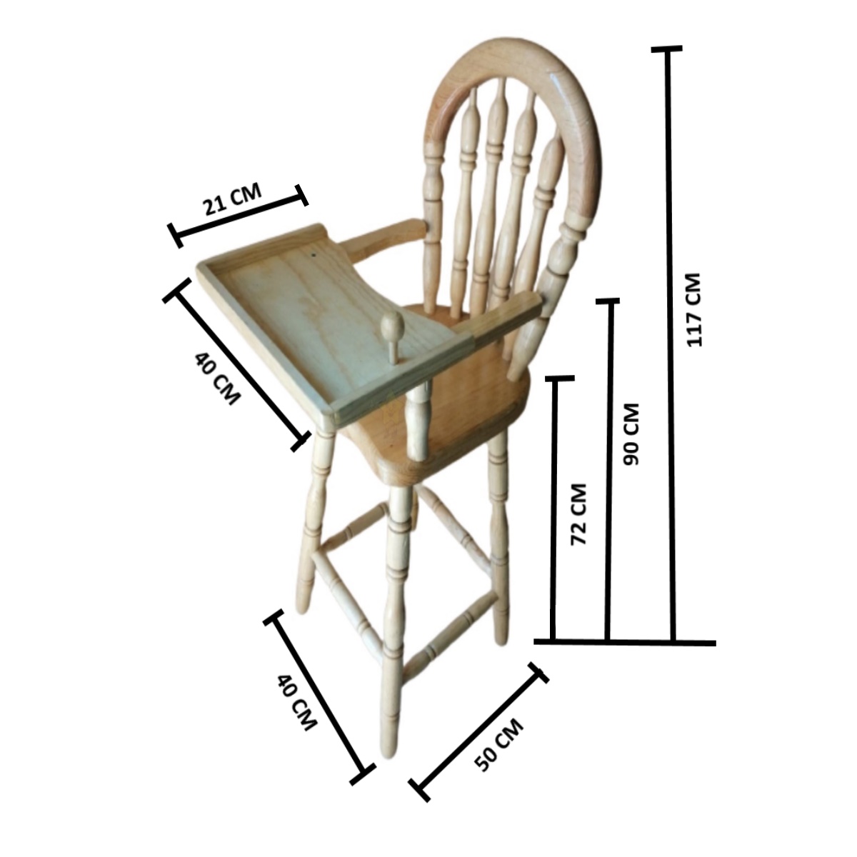 Silla Periquera De Madera / Silla Alta Para Comer