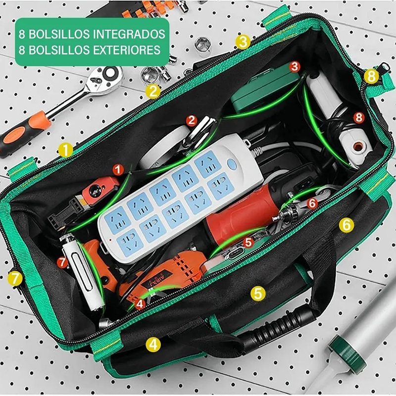 Bolsa De Herramientas Para Electricista Mochila Organizador.
