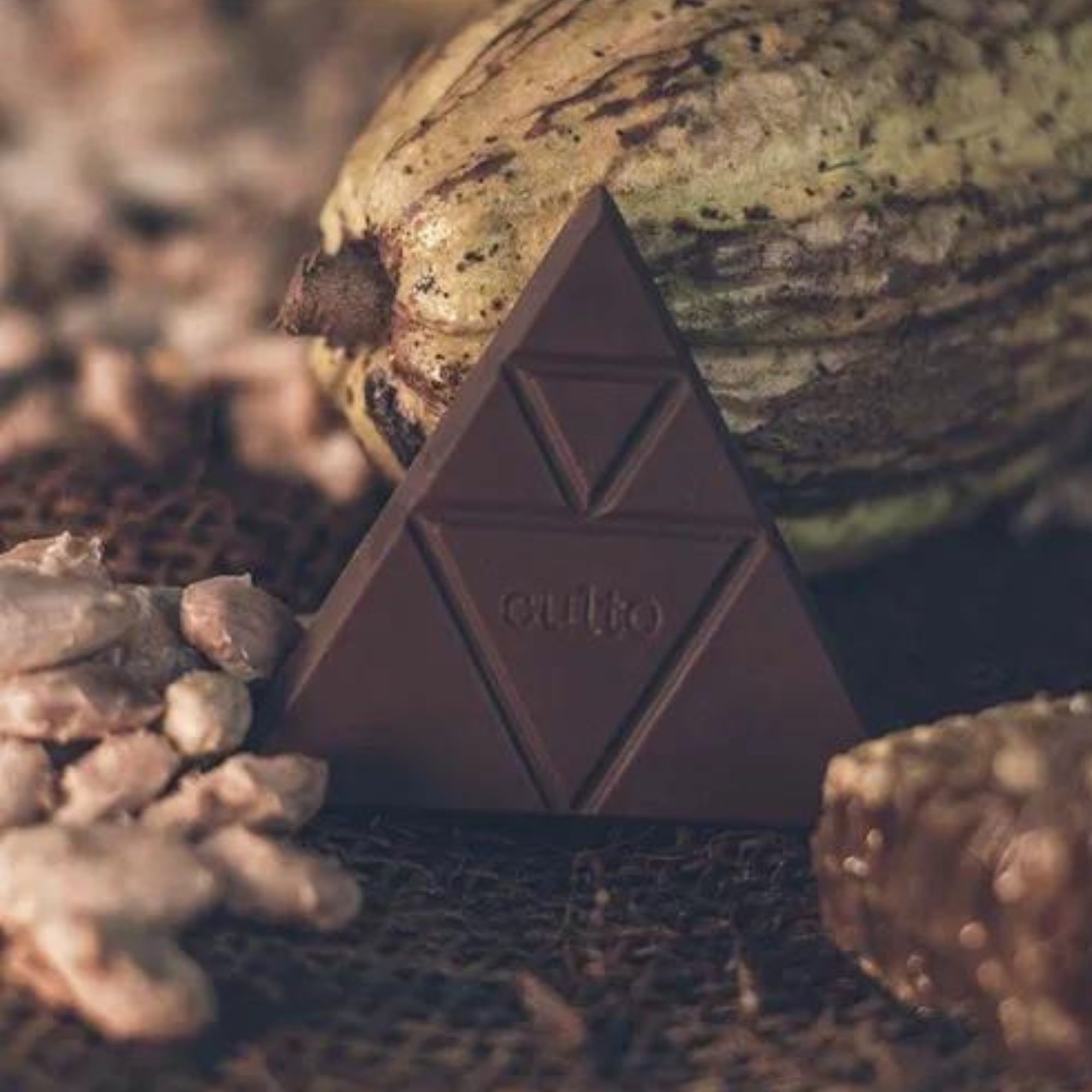Chocolate Amargo 80% Cacao Granos De Café 80g Culto Orgánico