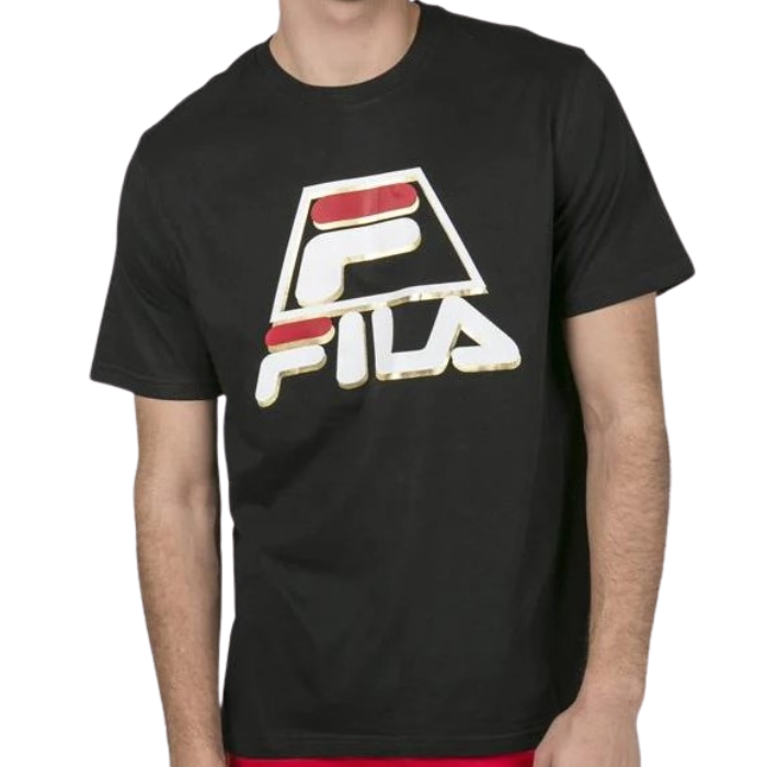 Playera Fila Grant Hill Icon Negro Dorado De Caballero Original